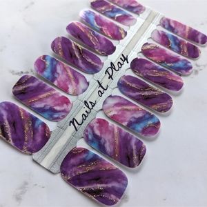 5 for $15 Nail Wraps- Purple Marble